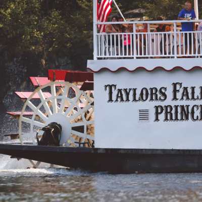 a large ship in the water