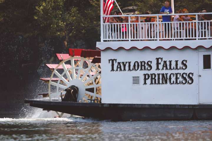 a large ship in the water