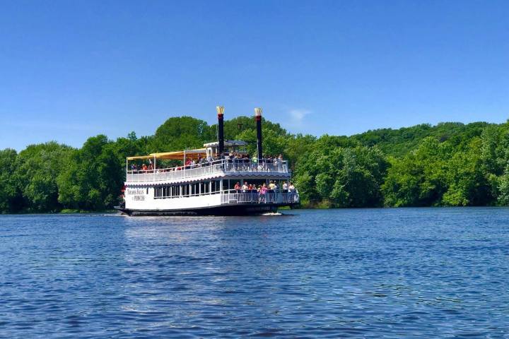 a small boat in a large body of water